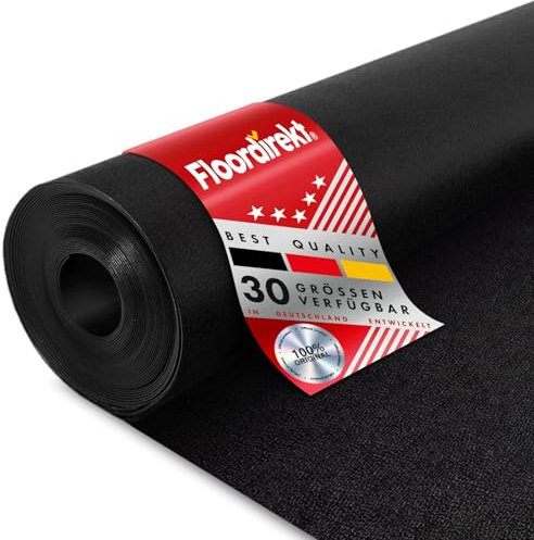 Floordirekt Gummiläufer mit Orange-Peer Struktur - Gummimatte 3mm Stärke - Antirutschmatte GW3006 - Gummi Meterware Bodenbelag universell einsetzbar - Rutschhemmend, dämpfend & dämmend (140 x 150 cm)