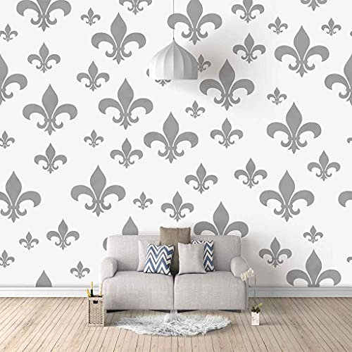 QMWZZV Papier Peint Panoramique 3D Photo Murales Ancre Grise Peinture Murale Auto-adhésif Toile Geant Poster 250x175 cm Pour Salon Chambre Ados Chambre de Bébé Décoration Murale