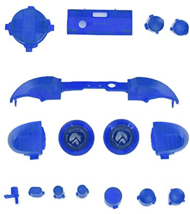 Annadue Juego de Botones de gatillo de Parachoques para Series X S Botón de LB RB LT RT Bumpers Triggers, Botones de Parachoques para X, para S (Azul Transparente)