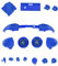 Annadue Juego de Botones de gatillo de Parachoques para Series X S Botón de LB RB LT RT Bumpers Triggers, Botones de Parachoques para X, para S (Azul Transparente)