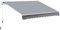 Outsunny Store banne Manuel rétractable Angle Réglable Aluminium Polyester imperméabilisé 3L x 2,5l m Gris