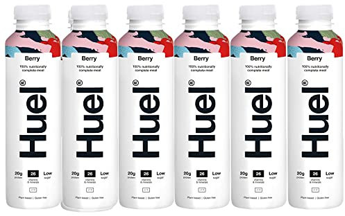 Huel Vegan Berry Fruit Drink Natural Smoothie Meal Vitamins Minerals Low Sugar Protein Juice (6 x 500ml)