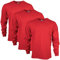 GILDAN Men's, Ultra Cotton Long Sleeve T-Shirt, Style G2400, Red, L