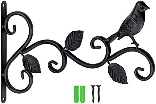 PANSYFEN Supports de Panier à Suspendre Metal Crochet Support de Suspension de Plante avec Vis pour Plantes suspendues, mangeoires à Oiseaux, lanternes.pour Décoration de Jardin Balcon (Oiseau)
