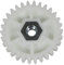 SPARES2GO Toothed Large White Gear compatible with Qualcast Classic Petrol 35S 43S Lawnmower