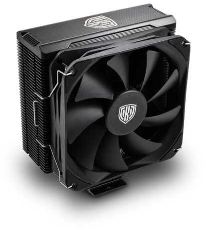 Kolink Umbra EX180 Black Edition CPU Cooler – 120 mm, Single Tower, 180 W TDP, Four 6 mm Heat Pipes, Compact Design