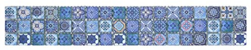 Mosaik Borde Bordüre Glasmosaik mit Beschichtung Retro Biscuit blau Wand Fliesenspiegel Küche Dusche