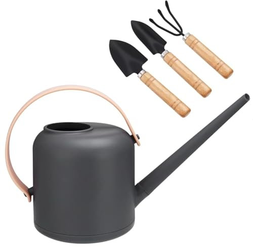 Opopark Regadera de boquilla larga, regadera de jardín con herramientas de jardinería en macetas, regadera de agua para regar plantas de jardín en el hogar, 1.8 L