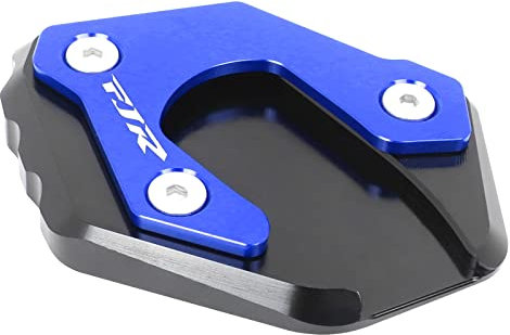ERUKEI Für Yamaha FJR1300 2001-2019 FJR 1300 Motorrad CNC Fuß Seitenständer Vergrößererplatte Stützplatte Vergrößerer Pad Seitenständerabdeckung Anti-Rutsch (Farbe : Blau)