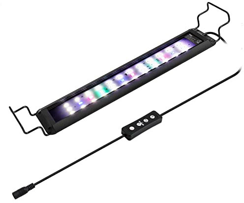 hygger Fish Tank Led Light,Full Spectrum Aquarium Lighting, 11W RGB LED Aquarium Light for Freshwater Tank with 10 Levels of Brightness,Adjustable Timer,3 Modes for 30-48cm Planted Tank