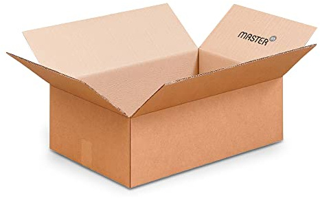 Master'in - Caisse carton double cannelure - Brune - 600 x 400 x 200 mm - Lot de 10 caisses