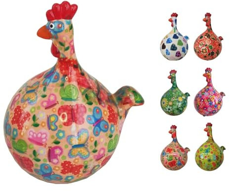netproshop Spardose Huhn aus Keramik Pomme Pidou ca. 14,5x12,5x17 cm, Auswahl:Huhn-Marie-Schmetterling