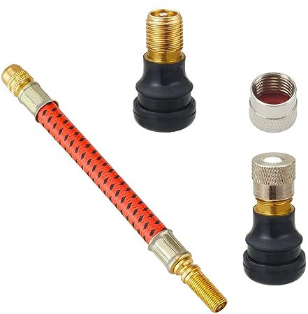 Natcoo Inflation Ventil Verlängerung Adapter, Scooter Tubeless Ventil für Xiaomi M365, Pro, Pro2, Essential, Mi3, für Ninebot Max G30 Serie, Zubehör für Scooter