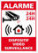 Panneau Alarme, Dispositif Vidéo Surveillance Alu 2 Mm - 210 X 300 Mm Signalisation Rectangulaire Prépercée Avec Kit De Fixation Fabrication Française