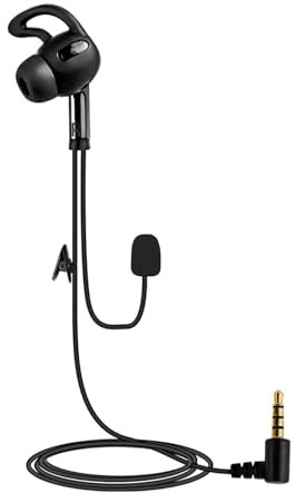 EJEAS Fußball-Schiedsrichter-Gegensprechanlage, Mikrofon-Headset, In-Ear-Kopfhörer und Trainer-Schiedsrichter-Kopfhörer für FBIM Schiedsrichter-Gegensprechanlage（linkes Ohr）