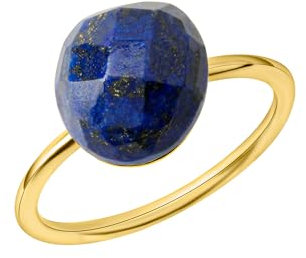 Celesta Silber Damen Ring 925 Silber vergoldet Lapislazuli 925/- Sterling Silber Glänzend Lapislazuli gelb 300270122V
