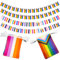 2 banderines de arcoíris con bandera del orgullo, decoración del orgullo de la bandera LGBT de 32.8 pies, banderas de cadena LGBT, bandera del orgullo gay, decoración colorida del (60 banderas)
