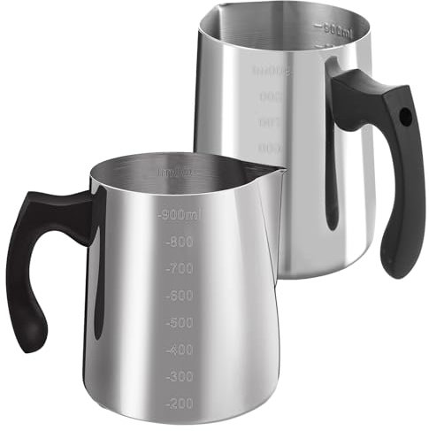 GBACHOOSE 2 Pcs 900ml Wax Melting Pot, Stainless Steel Wax Melter with Heat-Resistant Handle, Candle Making & Soap Making DIY Crafts