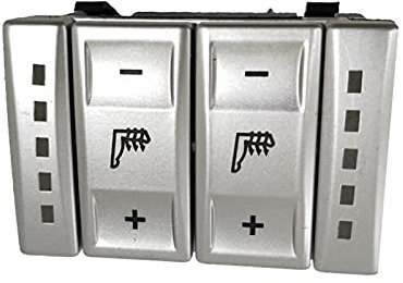 Autoteile Silber- und Ampblack-Sitzheizungs-Taste Steuerschalter Mondeo MK4 S-MAX GALAXY MK 3 6M2T 19K314 AC 6M2T19K314AC (Color : Silver)