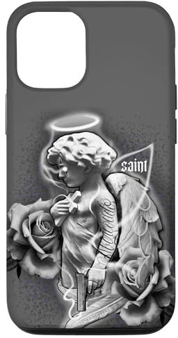 Hülle für iPhone 15 Engel x Saint x Rosen Tattoo