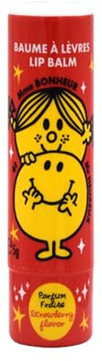 Mr. Men Strawberry Flavour Kids Lip Balm with Moisturizing, Hydrating & Nourishing Formula, Natural & Vegan, Dermatologically Tested Lip Balm, Perfect for Girls & Boys, 5g