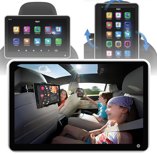 QIeAny Smart TV Portatile da 11,6 Pollici per Auto, Schermo di Intrattenimento Posteriore Universale per Autoveicoli, Risoluzione 1366 * 768, Interfaccia USB/TF Integrata,A