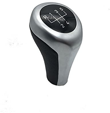 Schalthebel 5 6 Gang Manuell MT Gang Silber Schaltknauf, für BMW 1 3 5 6 Serie E30 E32 E34 E36 E38 E39 E46 E53 E60 E63 E83 E84 E90 E91 E92 (Größe : 6 Speed)