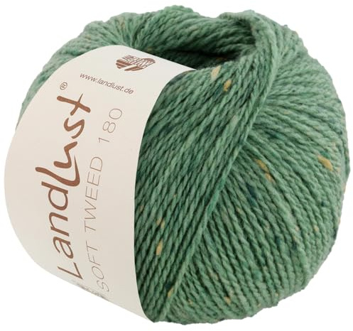 LANA GROSSA Landlust Soft Tweed 180 | Klassisch verzwirntes Tweedgarn aus Schurwolle mit mehrfarbigen Noppen | Handstrickgarn aus 100% Merinowolle | 50g Wolle zum Stricken & Häkeln | 180m Garn FB127