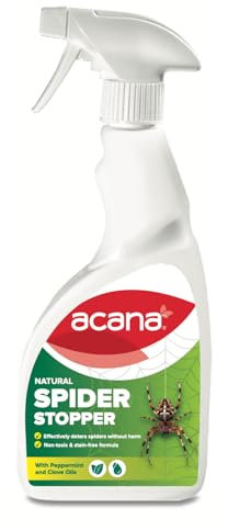 Acana Natural Spider Stopper 500ml Spray | Long Lasting up to 12 Weeks | Established British Repellent Formula | Use on Any Surface - Will not Stain | No Dead Spiders - no Spiders at All!