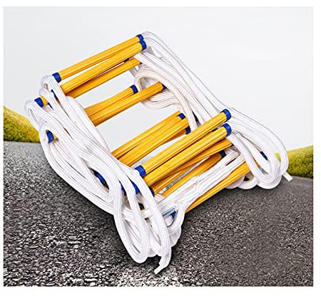 Échelle de sécurité en corde pour fenêtre et balcon - 3 m - Résistante aux flammes - Réutilisable - Avec crochet - Facile à utiliser et à installer