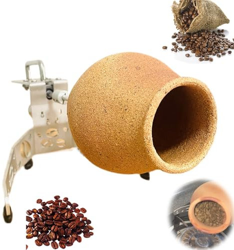 STDZQCWY Automatic Coffee Bean Roaster, 0-65r/min Ceramic Handy Coffee Roaster, for Home Roasting, 120~150g, Roast Coffee At Home, Low Noise, Easy To Operate, No Cleaning Required