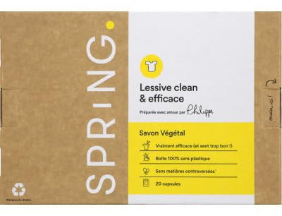 Capsules de lessive savon vegetal, Lot de 20, 380g