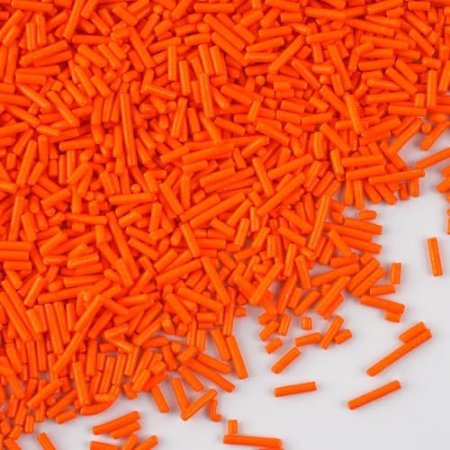 Décors Sucrés Vermicelles Couleur orange 130 g - Vermicelles Pâtisserie Comestibles en Sucre Colorés– Décoration Alimentaire Pâtisserie, Desserts, Gâteaux, Biscuits, Cupcakes