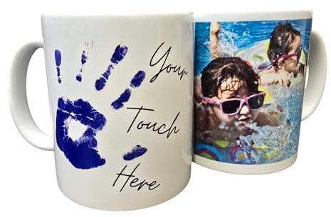 With Your Touch Personalised Mug Custom Cup Size and Style - Photo Text Logo Image - Personalised Gift for Dad Mother Love Christmas Birthday Anniversary Graduation (Photo ONLY, Standard)