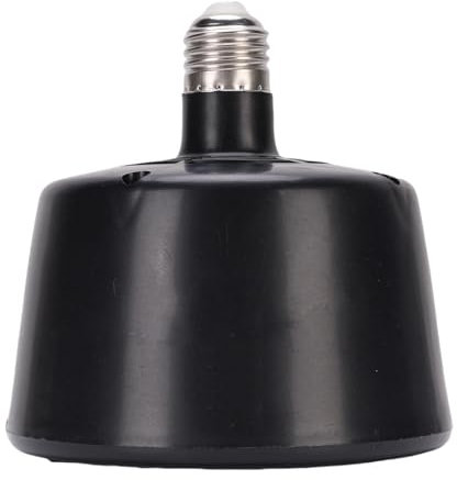 HEEPDD Reptilien -Wärme -Glühbirnen -Temperaturregelung, 5,24 X 5,71 Zoll Energieeinsparlampe für Pet Cages Chicken Coops und Reptil mit Automatischer Wärmeeinstellung (Kunststoff) (Black)