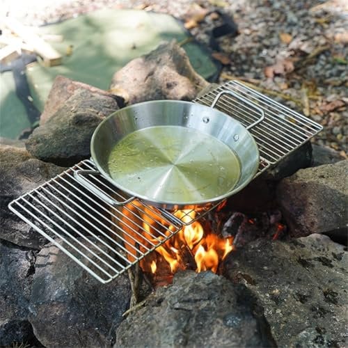 50x20cm Foldable Grill Mesh Stainless Steel BBQ Grate with Convenient Storage Bag for Picnics