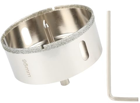 SUQIN Scie Cloche Diamantée 95 mm Avec Foret Guidage De Centrage,Scie Cloche Carrelage、Foret Trépan Diamant pour Carrelage Pour Percer Verre, Carrelage, Céramique, Marbre, Granit