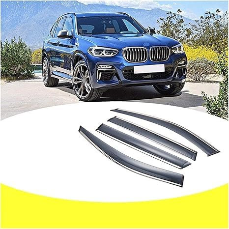 DTGTEX Windabweiser für BMW X3 F25 G01 2011-2020 Luft- und Regenabweiser dichtstreifenSet Seitenscheibenabweiser Regenschutz Windabweiser
