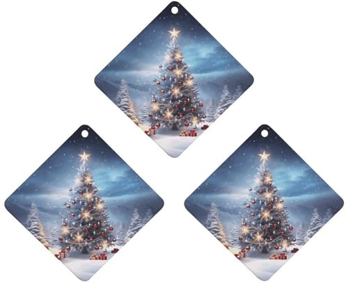 3PCS Christmas Trees Car Air Freshener Hanging Scented Cards Cute Black Car Fresheners Long Lasting New Cars Scents for Women Men Natural Air Freshener with Lanyard Automotive Freshies