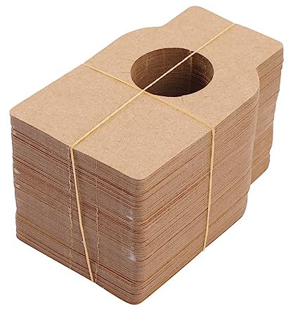 ULTECHNOVO 100pcs Kraft Wine Bottle Tags Neck Labels for Wine Cellar for Home Brews Smooth Writing Surface and Decoration