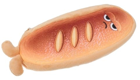 CORHAD Federmäppchen für Mädchen in Brotform mit Reißverschluss, Braun