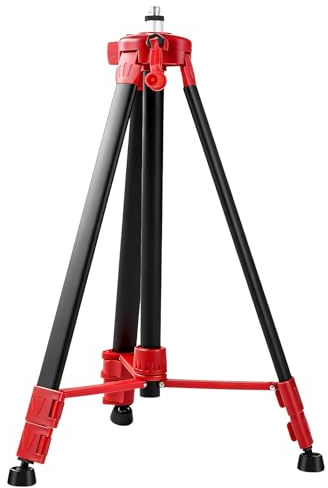 Risegun Trípode para Nivel Laser Portátil, trípode telescópico ajustable de 1,5 m, Roscas de 5/8 a 1/4 de Pulgada para Medidores Láser