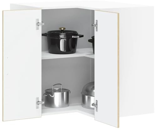 Nqyjm Hängeschrank mit Regalen und 2 Türen, Eckschrank für Küche, Portweiche, Sonoma-Eiche, Schweberschrank, Wandschrank für Badezimmer, Wohnzimmer