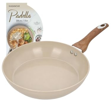 KASANOVA Padella 28 cm in ceramica taupe New Ceramic