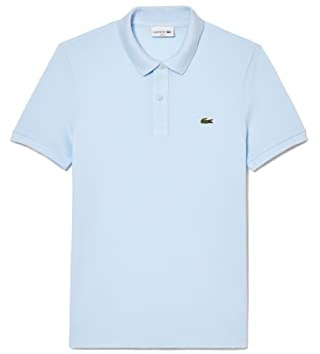 Lacoste Herren Polo-Shirt Kurzarm PH4012, Männer Polo-Hemd,2 Knopf,Slim Fit,Blau,8