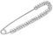 Strass Groß Sicherheitsnadeln Broschen Pins Schal Clip Pullover Clip für Damen Silber