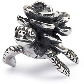 Trollbeads Charm Lotus Schildkröte aus Sterling-Silber in der Farbe Silber, TAGBE-40115