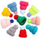 Healifty 55 stücke Weihnachten Mini Mütze Anhänger Zubehör Dekoration Hüte Schmuck Knitting Hats Gehäkelt Strickmütze