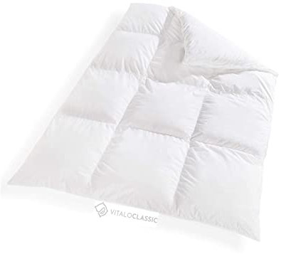 VitaloBett 155x200 cm Winter Daunendecke extra-warm, 1450g 100% Daunen Wärmeklasse 5 Made in Germany