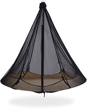 Hangout Pod Moskitonetz, leicht, tragbar, durchsichtig, Hängesessel, Veranda-Schaukel, Schwarz